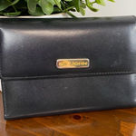 St. John Vintage  Black Leather Women's Wallet Bifold Photo 0