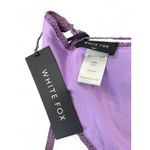NWT White FOX | S / M | Set Skirt Halter Crochet Outfit Purple Mini Cropped Photo 1
