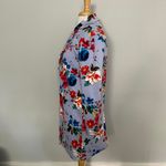 T Tahari Light Blue Floral Spring Fall Trench Coat Jacket Photo 2