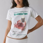 Urban Outfitters  Guinness Crab Poster Graphic Slim Tee NEW Size S Photo 0