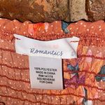 Urban Romantics  Burnt Orange Floral Smocked Blouse Women's Size Large Photo 2