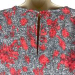 Yoana Baraschi  Printed Faux Wrap Top Blouse Long Sleeve Gray Red Size S/M Photo 5