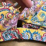 Anthropologie  Bikini Top Triangle Yellow Paisley Colorful Print Twist Keyhole XS Photo 2