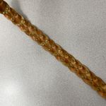 Tan Woven Leather Belt Studded Brass Boho Braided 1.5in Casual Womens Large Brown Photo 3