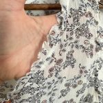 Garnet Hill Floral Print Silk Sleeveless Tank Top Blouse White Yellow Size 16 Photo 2