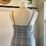 Old Navy Vintage Y2K  Cotton Stretch Blue Plaid Print Mini Dress Size 10 Photo 6