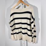 Banana Republic Distressed Nautical Stripe Sweater XL – Cream + Navy – Coastal Photo 2