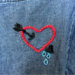 Free People  Get Obsessed Mini Dress Custom Beaded Heart Short Sleeve Babydoll Sm Photo 3