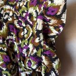 Terra & Sky  Purple and Green Floral Blouse 1X Photo 1