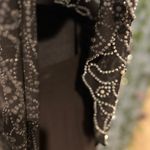 MSK Black Floor Length Gown With Pearl & Beaded Shawl Size M Photo 4