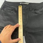 Hudson Jeans Hudson Nico Straight Jeans Women 27 Coated Black Denim Stretch Mid Rise Slit Hem Photo 10