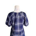 Hill House  - Navy Plaid Cotton Mini Dress Sz S Photo 4