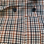 A New Day Brown Pink Rust Plaid Two Button Tailored Blazer Jacket Oversized Small Lined Photo 9