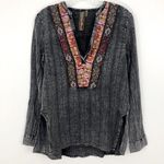 Aratta Silent Journey Charcopyrite Stone Top Blouse Gray Size XS Photo 0