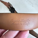 Brooks Brothers Women's Black Croc Embossed Leather Belt with Silver Tone 38 Photo 4