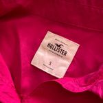 Hollister  100% Silk Button Down Shirt Hot Pink Business Casual Size Small EUC Photo 3