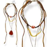 Free People Texas Sun Layered Necklace NEW Western Bohemian Geode Tassels Photo 4