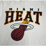 Hybrid Apparel Miami Heat Cropped Sweatshirt NBA Basketball White Raw Hem Sz Medium Merchandise Photo 6
