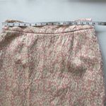 Harolds Womens Pencil Skirt Lined Back Slit Pink Floral Textured Metallic Size 8 Photo 6
