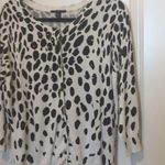 Cyrus  White & Black Animal Print Rhinestone Cardigan Size XL New W/O Tag Photo 4