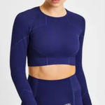 AYBL ‎ Reflex Seamless Long Sleeve Crop Royal Blue NWT Large Photo 0