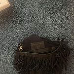 B-low the Belt  Black Belt Bag fringe strap leather black nwot wrist strap Photo 7