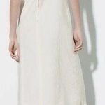 ZARA White Denim Midi Dress Photo 1