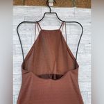 ALIX NYC Shiloh Halter Dress in Iridescent Copper medium Brown Photo 8