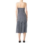 Elizabeth and James Jewel Midi Dress Women's 10 Navy White Striped Shift Ruffle Photo 1