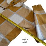 Rachel Roy Mustard Yellow Plaid Hooded Long Sleeve Cozy Holiday Size L Size L Photo 7