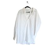 NWOT MABLE Serena Asymmetric Layered Shirt Dress In White Photo 8