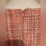 Talbots  Pink Orange White Multi-Color Tweed V Neck Fully Lined Midi Dress Sz 8 Photo 7