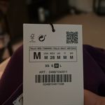 ZARA Purple Twist Front Knit Tube Top Size Medium Photo 6