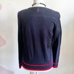 Talbots Ruffle Cardigan Nautical Preppy Classic Large Photo 3
