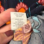 Anthropologie  Fig & Flower LARGE Navy Multicolor Floral Tunic Blouse Photo 8