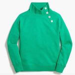 J.Crew Green Wide button-collar pullover sweatshirt in cloudspun fleece S Photo 0