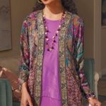 Soft Surroundings Ambrosia Topper Open Cardigan *size unknown Beaded Trim Kimono Photo 0