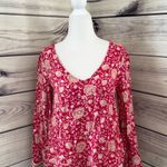 O'Neill O’Neill Landon Pink & Beige Floral Patterned Bell Sleeve Top Photo 1