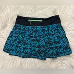Lululemon Pace Rival Skirt II Regular Size 4 Fleur Sombra Black Swift Photo 4