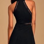 Lulus Reach Out My Hand Black Lace Skater Dress Size Medium Photo 1