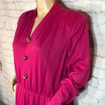 Carriage Court Hot Pink Dress Big Shoulder… Size 10 Photo 4