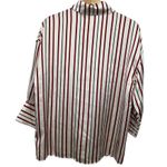 ANINE BING Mia Silk Striped Buttoned Cuffs Blouse Photo 7