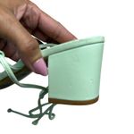 Lulus  Zayne NEW Mint Green Sandals Square Toe Lace Up Block Heel Women's Size 8 Photo 7