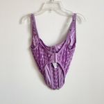 Urban Outfitters Size S Purple Lace Floral Hook Corset Top Photo 2