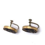 Vintage Buddha Earrings Screwback Buddhism Fat Buddha screw back clip on gold‎ Gold Photo 1
