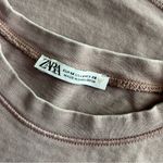 ZARA -•Dusty Lavender Muscle Sweat-T•sz M Photo 5