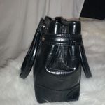 Liz Claiborne  Black Gator Bag Medium Photo 2