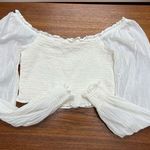 Aerie Long Sleeve Pretty Smocked Top, Soft Muslin Photo 0