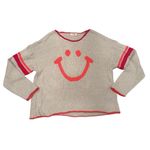 Natural Life Carson Oversized Knit Sweater Pullover Smiley Graphic, Sz L/XL Photo 11