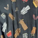 Vintage 90s Black Funky Wacky Weird Fashion MIDI Skirt Animal Print size 4 Photo 6